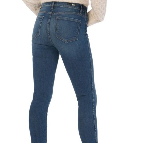 KUT FROM THE KLOTH Donna Fab Ab High Waist Ankle Skinny Jeans Blue Womens Size 6 - Picture 2 of 11